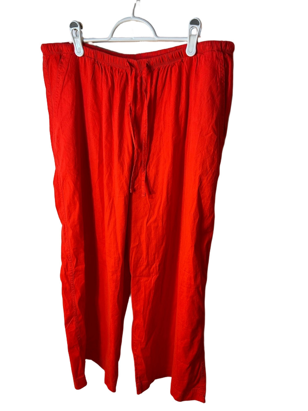 Athleta Paradise Mid Rise Wide Leg Pants in orange size large petite